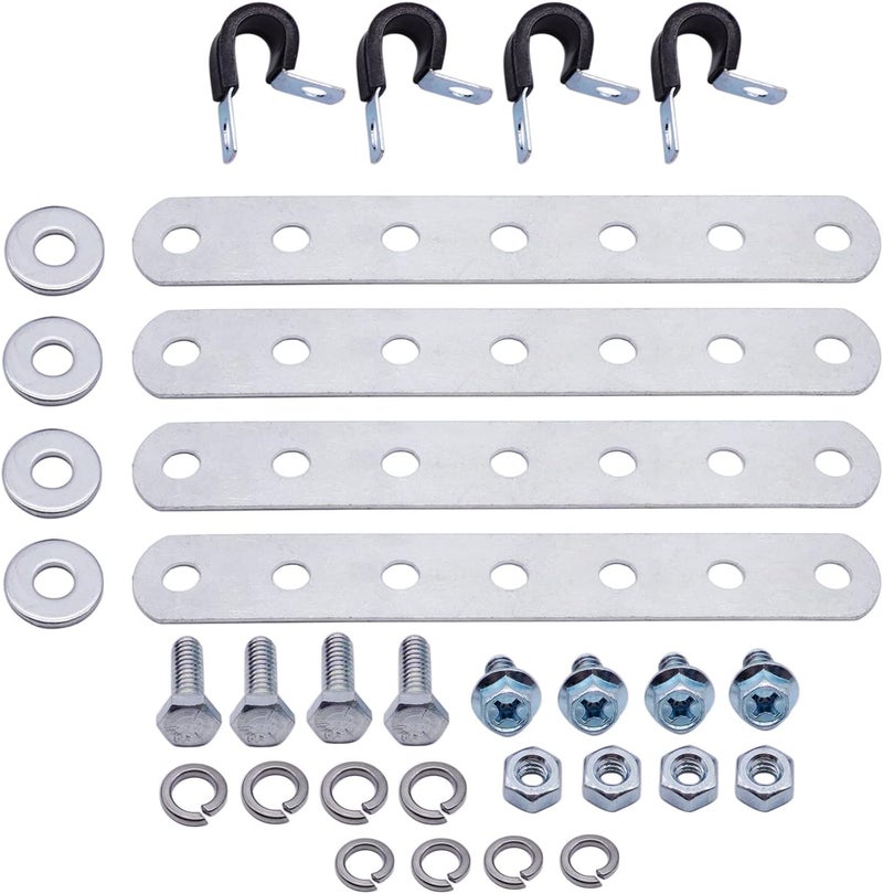 AIB2C 253 Universal Engine Oil Cooler Mounting Bracket Kit, Metal, Silver, Universal Mount - Image 3